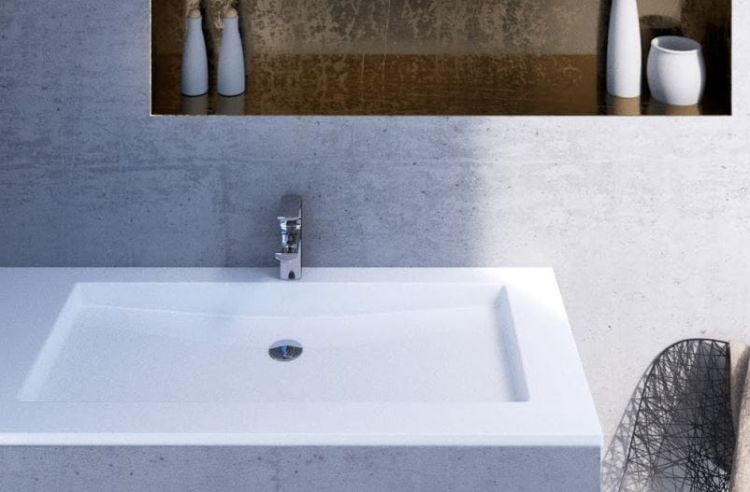 Umywalka na zamówienie z materiałów Solid Surface z misą Lite SOL