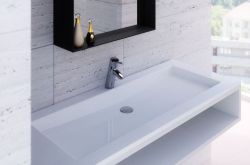 Umywalka na zamówienie z materiałów Solid Surface z misą Lite SOL