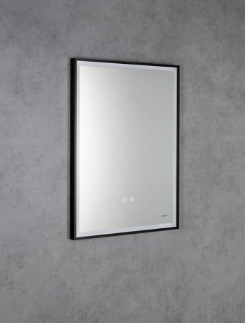 Przejdź do produktu SORT lustro z oświetleniem LED 60x80cm, czujnik, folia anti-fog, 3000-6500°K, czarny mat