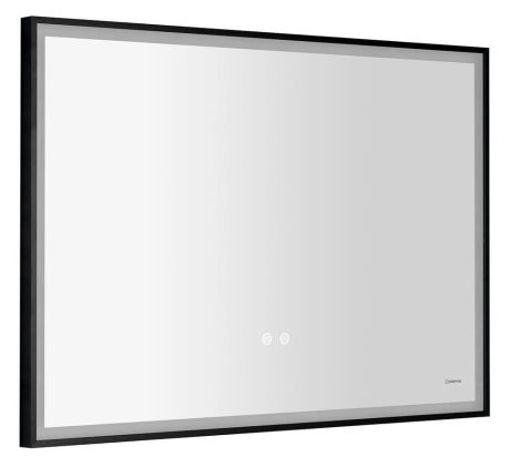 Przejdź do produktu SORT lustro z oświetleniem LED 100x70cm, czujnik, folia anti-fog, 3000-6500°K, czarny mat