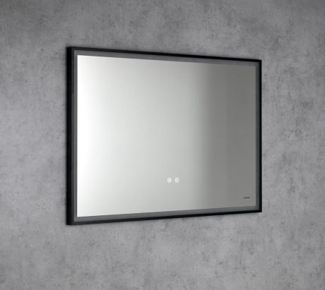 Przejdź do produktu SORT lustro z oświetleniem LED 100x70cm, czujnik, folia anti-fog, 3000-6500°K, czarny mat