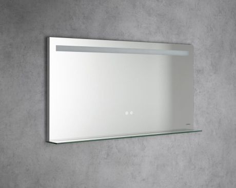 Przejdź do produktu BRETO lustro z oświetleniem LED i półką, 120x60cm, czujnik, folia anti-fog, 3000-6500°K