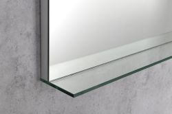 BRETO lustro z oświetleniem LED i półką, 120x60cm, czujnik, folia przeciwmgielna, 3000-6500°K