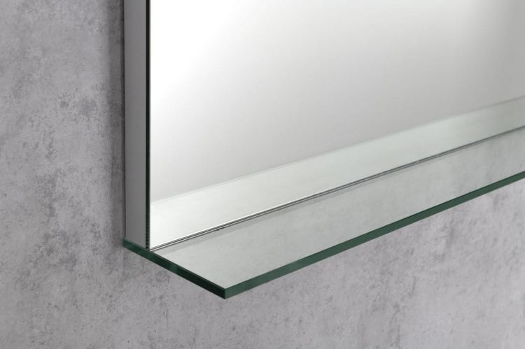 BRETO lustro z oświetleniem LED i półką, 120x60cm, czujnik, folia przeciwmgielna, 3000-6500°K
