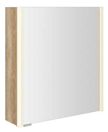 Przejdź do produktu ALIX szafka z lustrem, oświetlenie LED 66x70x17,5cm, lewa/prawa, dąb Alabama