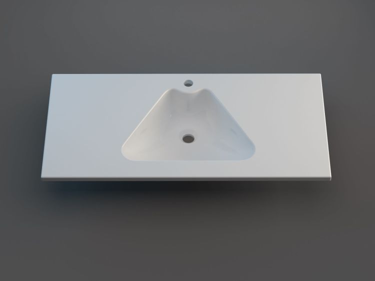 Umywalka na indywidualny wymiar z materiału Solid Surface z misą Delta SOL