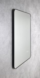 SHARON lustro podświetlane LED, 60x80cm, czujnik, folia przeciwmgielna, 3000-6500°K, czarny mat