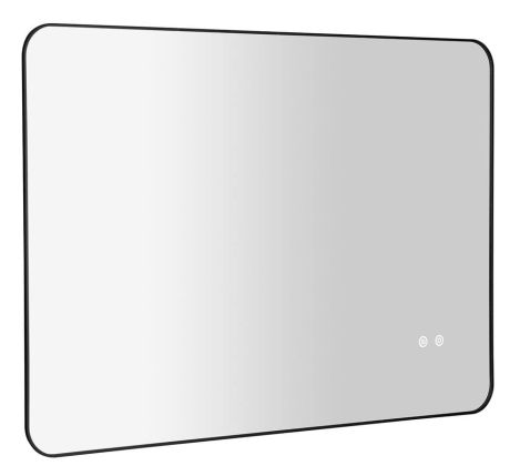 Przejdź do produktu SHARON lustro podświetlane LED, 100x70cm, czujnik, folia anti-fog, 3000-6500°K, czarny mat