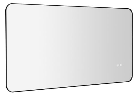 Przejdź do produktu SHARON lustro podświetlane LED, 120x60cm, czujnik, folia anti-fog, 3000-6500°K, czarny mat