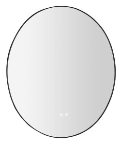 SHARON lustro okrągłe podświetlane LED, ø 80cm, czujnik, folia przeciwmgielna, 3000-6500°K, czarny mat