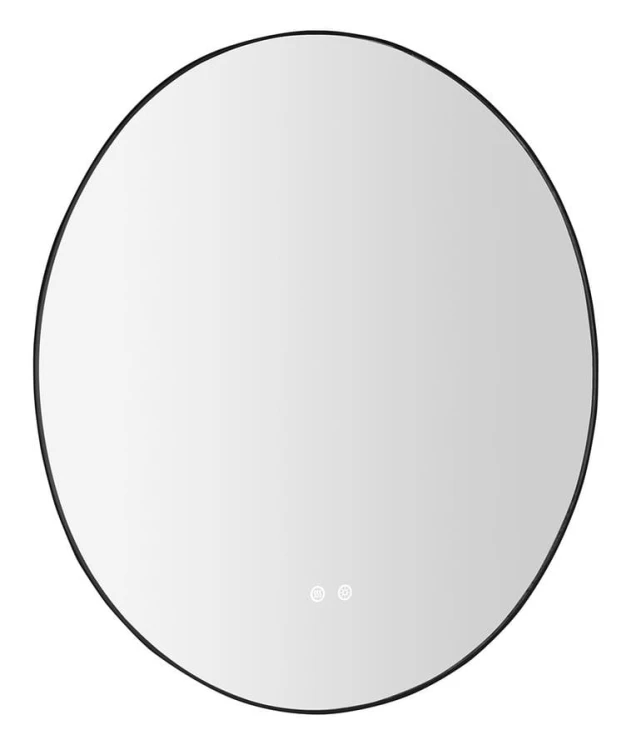 SHARON lustro okrągłe podświetlane LED, ø 80cm, czujnik, folia przeciwmgielna, 3000-6500°K, czarny mat