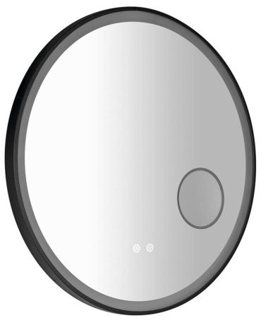 Przejdź do produktu TARAN lustro okrągłe z oświetleniem LED, ø 70cm, lustro kosmiczne, czujnik, folia anti-fog, 3000-6500°K, czarny mat