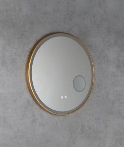 TARAN lustro okrągłe z oświetleniem LED, ø 70cm, lustro kosmiczne, czujnik, folia przeciwmgielna, 3000-6500°K, sunset