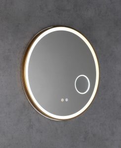 TARAN lustro okrągłe z oświetleniem LED, ø 70cm, lustro kosmiczne, czujnik, folia przeciwmgielna, 3000-6500°K, sunset