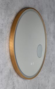 TARAN lustro okrągłe z oświetleniem LED, ø 70cm, lustro kosmiczne, czujnik, folia przeciwmgielna, 3000-6500°K, sunset