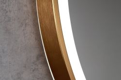 TARAN lustro okrągłe z oświetleniem LED, ø 70cm, lustro kosmiczne, czujnik, folia przeciwmgielna, 3000-6500°K, sunset