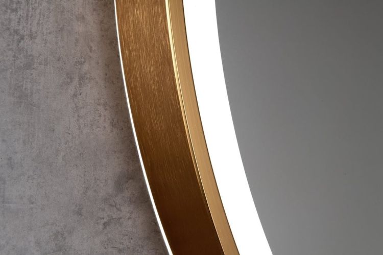 TARAN lustro okrągłe z oświetleniem LED, ø 70cm, lustro kosmiczne, czujnik, folia przeciwmgielna, 3000-6500°K, sunset