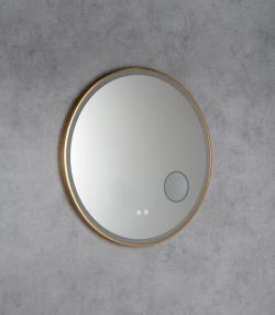 TARAN lustro okrągłe z oświetleniem LED, ø 80cm, lustro kosmiczne, czujnik, folia przeciwmgielna, 3000-6500°K, sunset