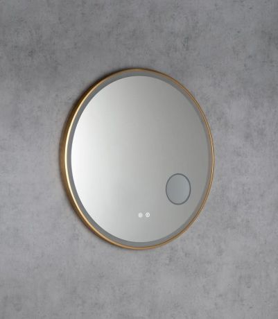 Przejdź do produktu TARAN lustro okrągłe z oświetleniem LED, ø 80cm, lusterko kosmetyczne, czujnik, folia anti-fog, 3000-6500°K, sunset