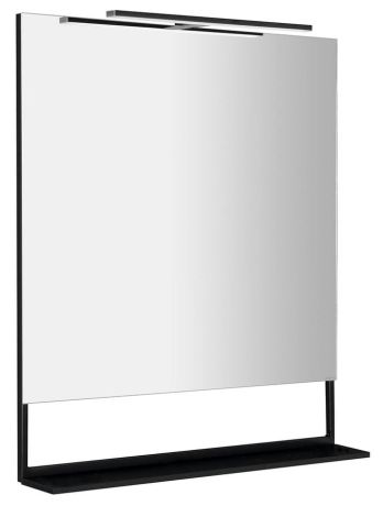 Przejdź do produktu ERUPTA lustro z półką i LED oświetleniem 80x80cm, czarny mat