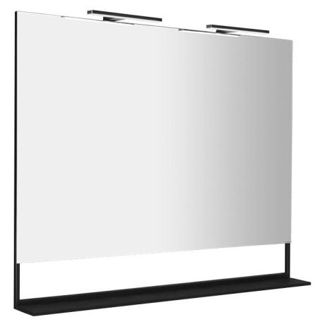 Przejdź do produktu ERUPTA lustro z półką i LED oświetleniem 120x80cm, czarny mat