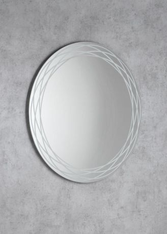 Przejdź do produktu RINGO okrągłe lustro podświetlane LED ze wzorem, ø 80cm, folia anti-fog, 2700°K