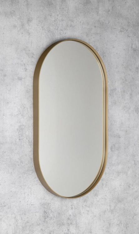 PUNO lustro w metalowej ramie 40x70cm, złoty mat