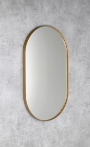 PUNO lustro w metalowej ramie 50x85cm, złoty mat