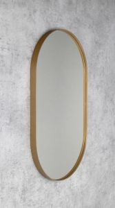 PUNO lustro w metalowej ramie 50x85cm, złoty mat