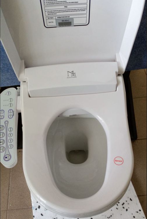 Deska myjąca Crystal z miską wc Roca otwarta.JPG
