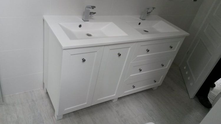 Umywalka z Corianu na wymiar z misą Combo SOL