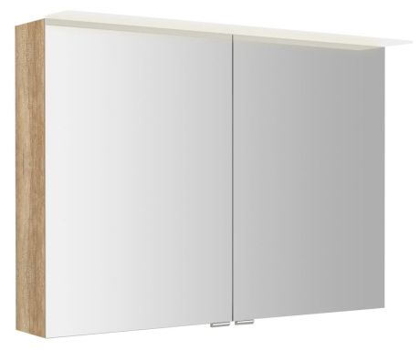 Przejdź do produktu LINEX szafka z lustrem, oświetlenie LED, 100x70x15cm, dąb Alabama