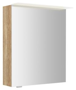 LINEX szafka z lustrem, oświetlenie LED, 60x70x15cm, lewa/prawa, dąb Alabama