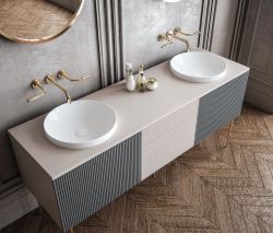 Umywalka ceramiczna wpuszczana w blat, średnica 43x12 cm, biała
