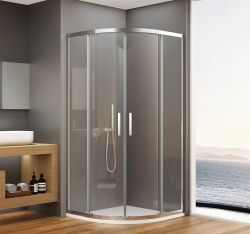 BORG kabina prysznicowa półokrągła 900x900x1950 mm, R550, szkło czyste