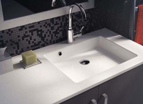 Przejdź do produktu Umywalka na dowolny wymiar z Corianu z misą Box Sol