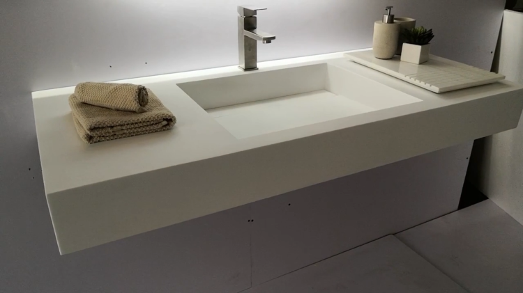 Umywalka na indywidualny wymiar z Corianu z misą Custom SOL