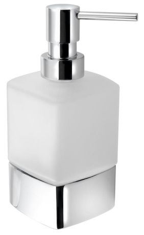 Przejdź do produktu LOUNGE dozownik mydła do postawienia, 280 ml, szkło mleczne, chrom