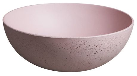 Przejdź do produktu FORMIGO umywalka betonowa nablatowa z odpływem, Ø 39cm, różowy