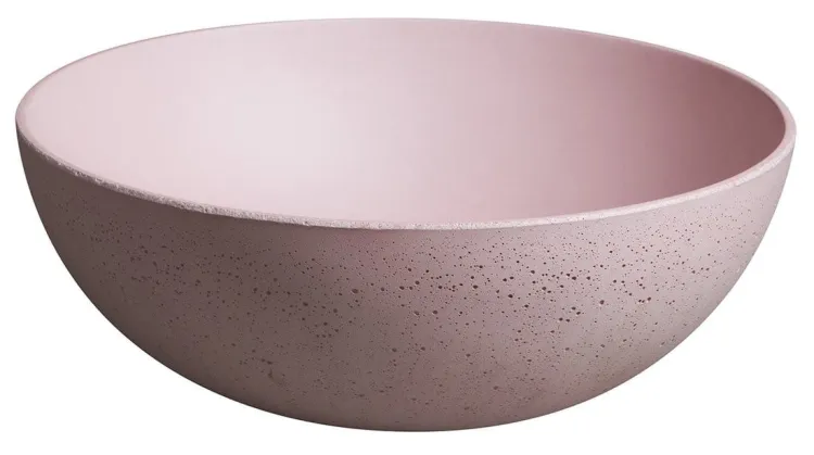 FORMIGO umywalka betonowa, średnica 39 cm, różowy