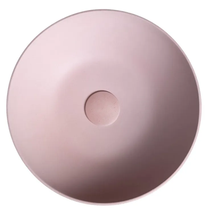 FORMIGO umywalka betonowa, średnica 39 cm, różowy