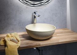 FORMIGO umywalka betonowa, średnica 39 cm, żółty