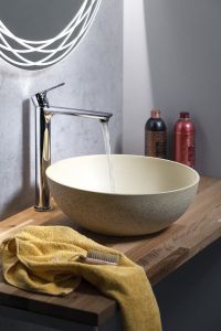 FORMIGO umywalka betonowa, średnica 39 cm, żółty