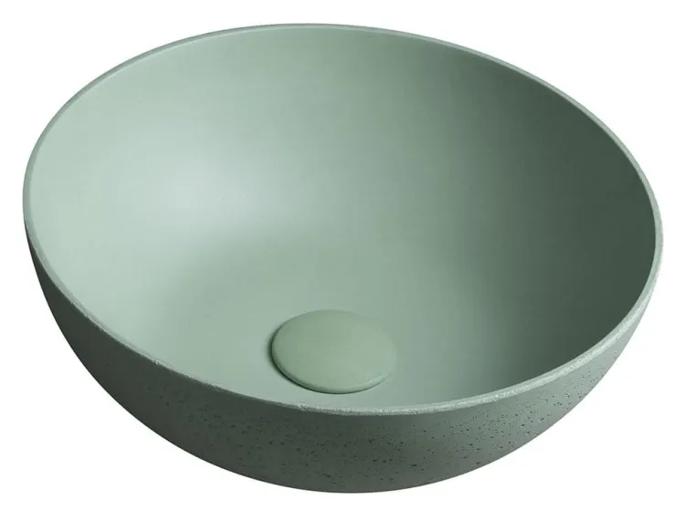 FORMIGO umywalka betonowa, średnica 39 cm, zielony