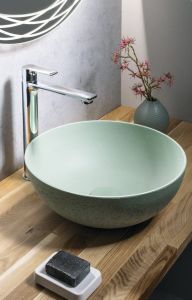 FORMIGO umywalka betonowa, średnica 39 cm, zielony
