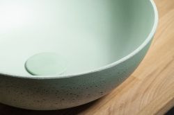 FORMIGO umywalka betonowa, średnica 39 cm, zielony
