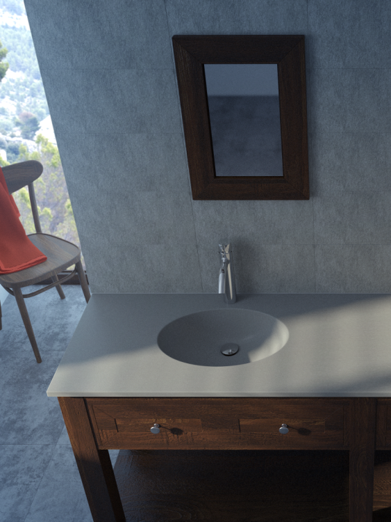 Umywalka kompozytowa na dowolny wymiar z misą Elipse 43