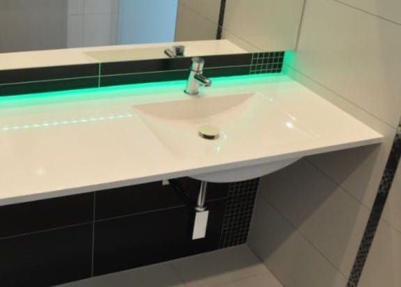 Umywalka koglomeratowa na indywidualny wymiar z misą Zen 60