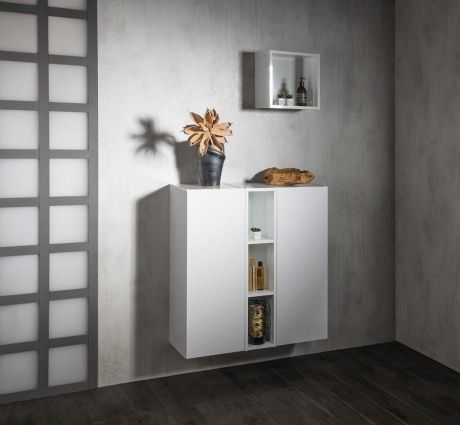 Przejdź do produktu ESPACE szafka otwarta z półkami 20x94x22cm, dąb Alabama