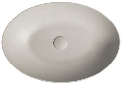 FORMIGO umywalka betonowa, 60x14,5x40 cm, piaskowy